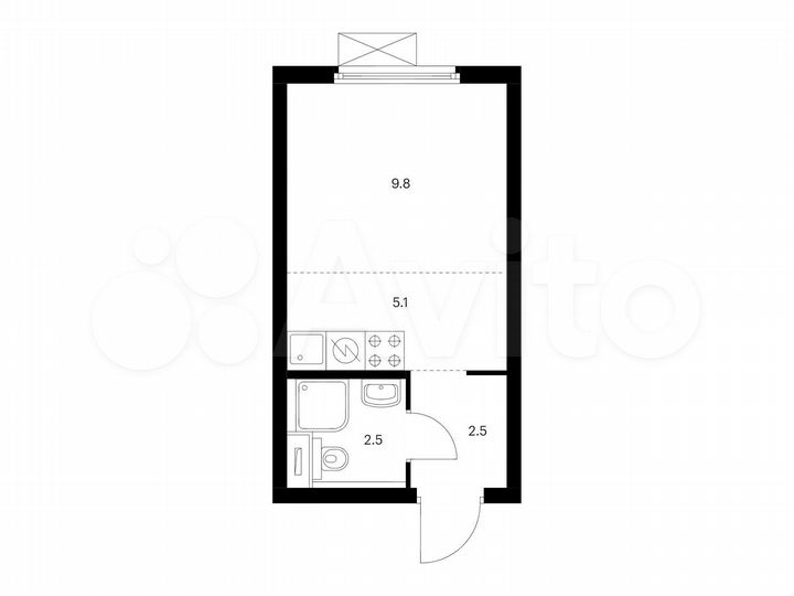 Квартира-студия, 19,9 м², 16/33 эт.