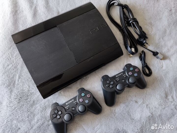 Sony PS3 прошитая (58 игр + 2 геймпада)