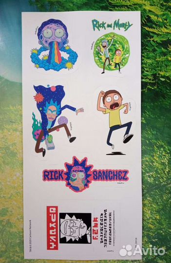 Наклейки Рик и морти