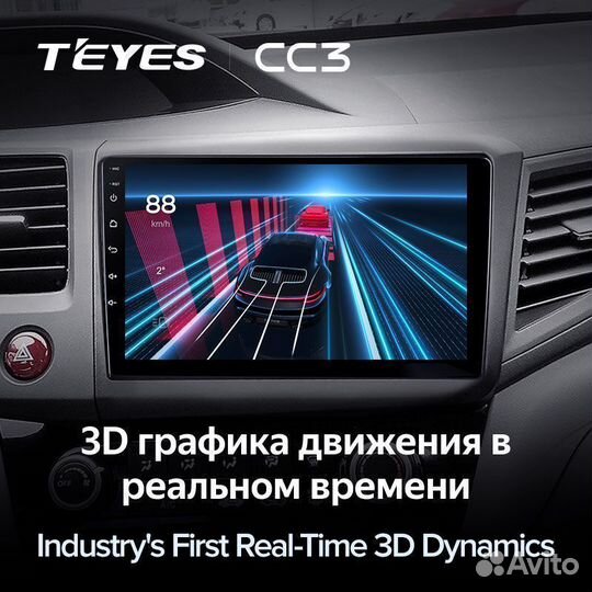 Магнитола Teyes CC3L 4/32Gb Honda Civic 9 11-2015