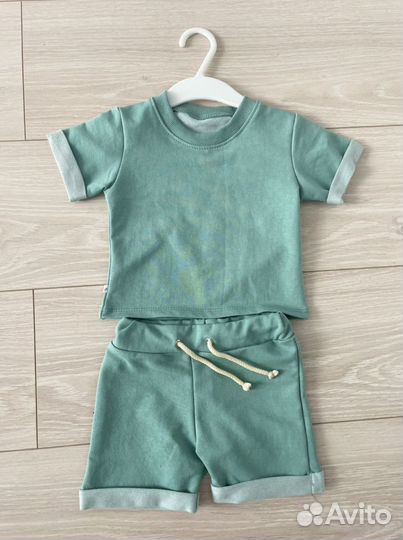 Костюм детский летний шорты и футболка р. 74