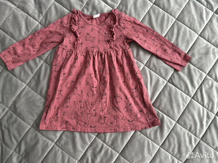 Вещи пакетом на девочку zara hm 80 86 Платья