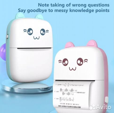 Мини термопринтер беспроводной Bluetooth бумага