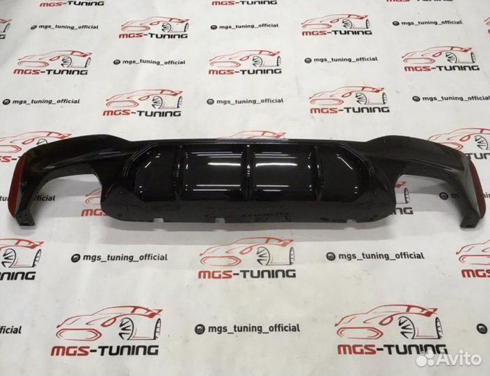 Передний бампер + диффузор стиль м5 Bmw 5 Series