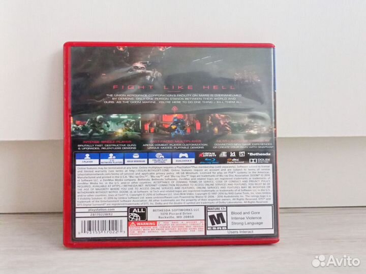 Диск на ps4 в рабочем состоянии doom4