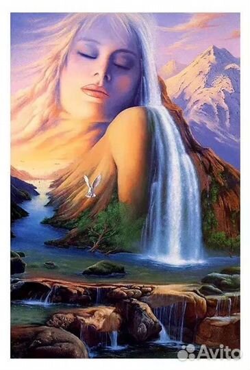 Набор для вышивки картины крестом 45х62 см новый