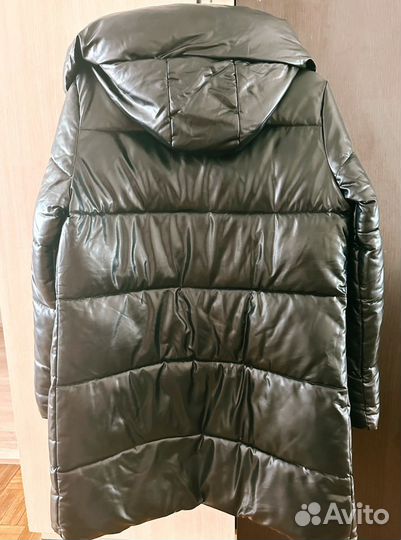 Куртка кожаная зимняя женская
