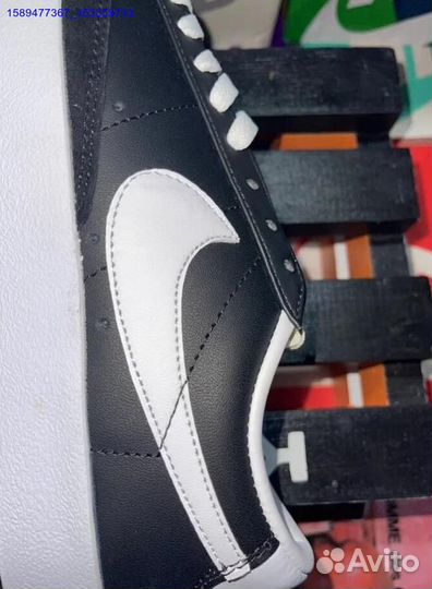 Nike Blazer Low Black White Swoosh (Арт.29189)