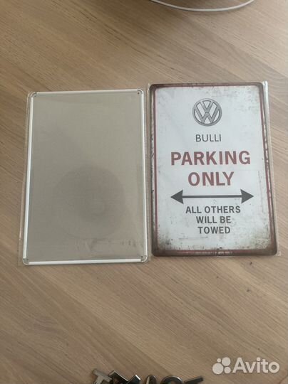 Металлические таблички Parking Only Bulli