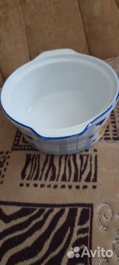 Кастрюля жаровня в плетенке керамическая новая