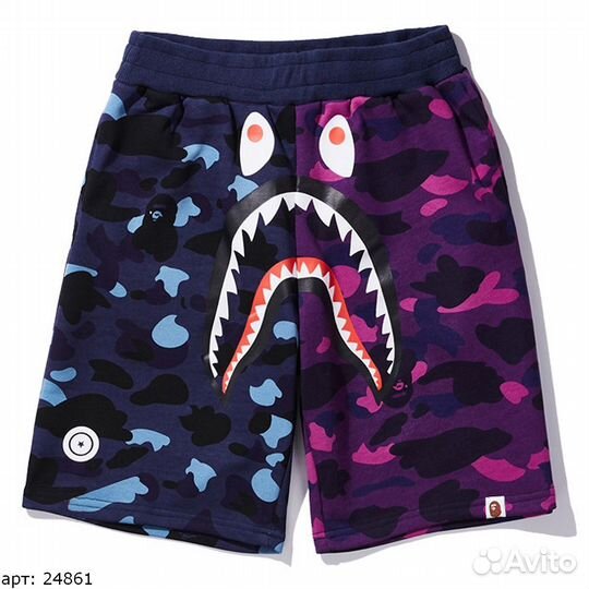 Шорты bape (M-3XL) фиолетовые