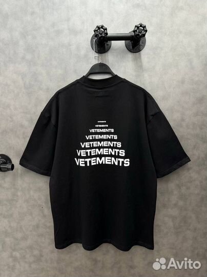 Футболка оверсайз Vetements унисекс черная