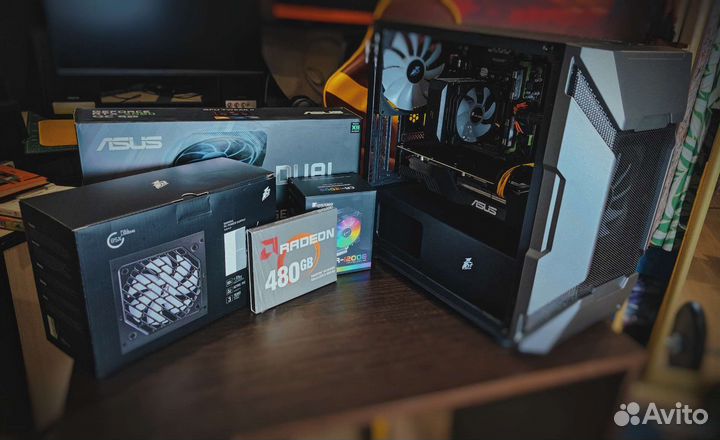 Игровой комп 10 ядер/rx6600/16gb/480ssd/600wt