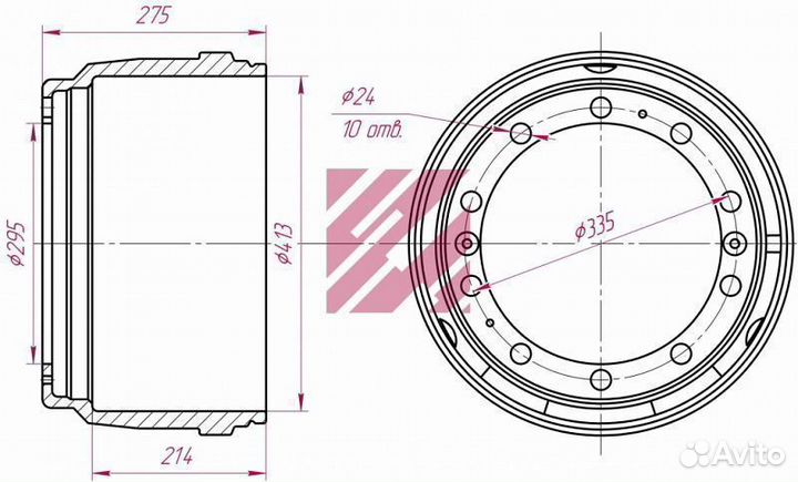 Барабан задний Scania