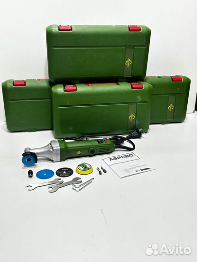 Угловой гравер с усиленным валом в кейсе