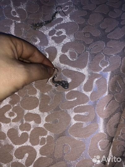 Серьги цепочки белое золото 585 проба