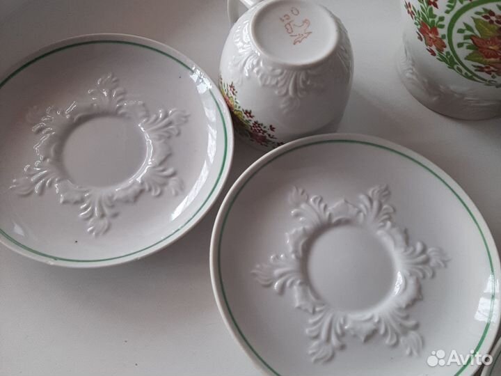 Кофейный сервиз Вербилки СССР, 14 предметов