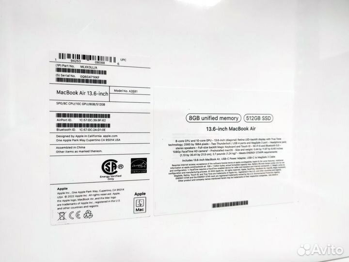 Apple MacBook Air A2681 / 8-512 Gb / Gray