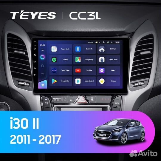 Автомагнитола Hyundai i30 Teyes CC3L 4/64гб