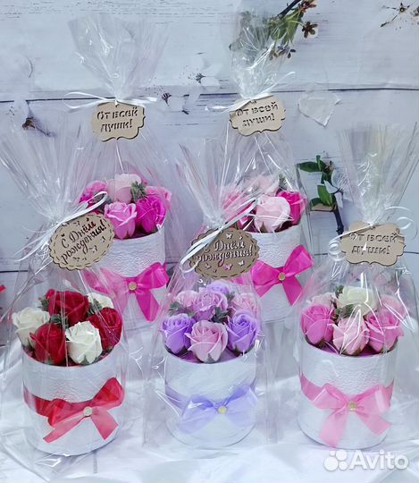 Букет из мыльных роз