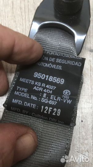 Б/У Ремень безопасности задний левый хэчбек#001