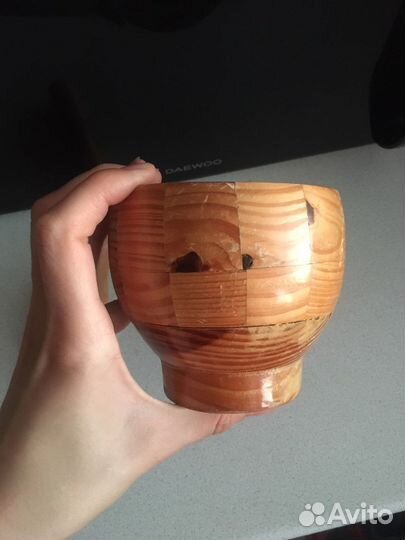 Ступка с пестиком дерево новая