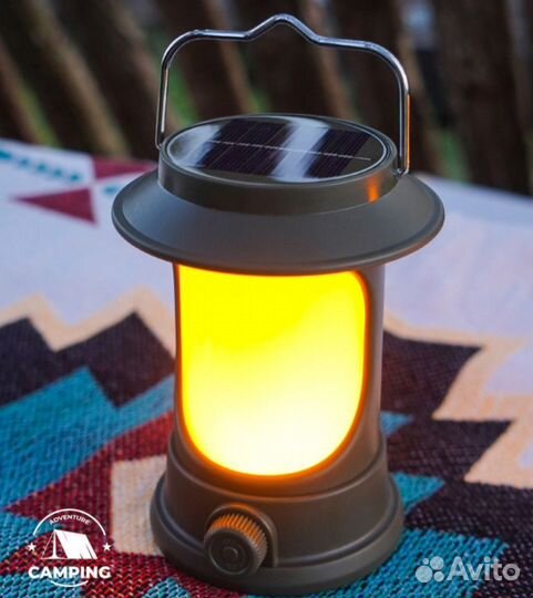 Кемпинговый фонарь на солнечной батареи
