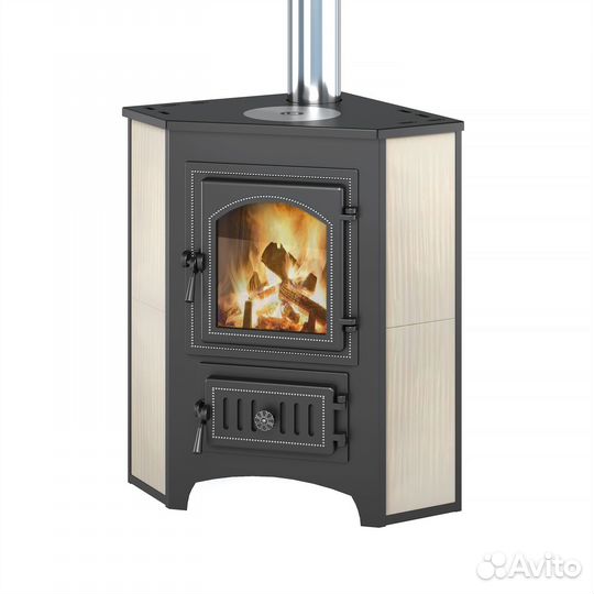 Печь-Камин везувий пк-01 (220) угловой беж. с конф