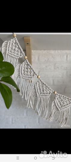 Гирлянда на детскую кроватку бохо сканди макраме