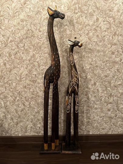 Фигуры напольные деревянные жираф