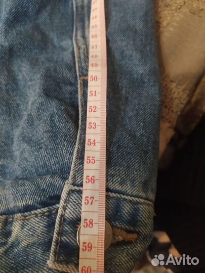 Куртка джинсовая унисекс на тёплой подкладке.44-46