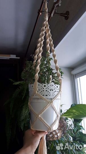 Макраме подвесы для кашпо, горшков