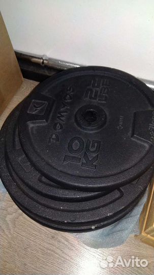 Чугунный диск блины для штанги и штанга