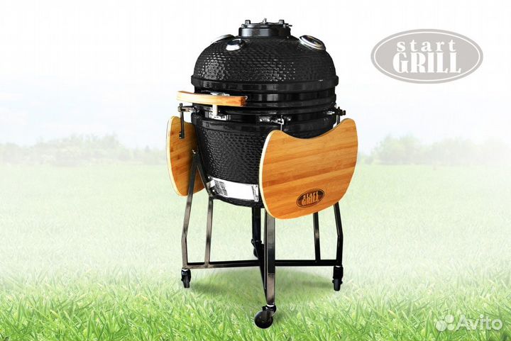 Керамический гриль-барбекю Start Grill с окошком 2