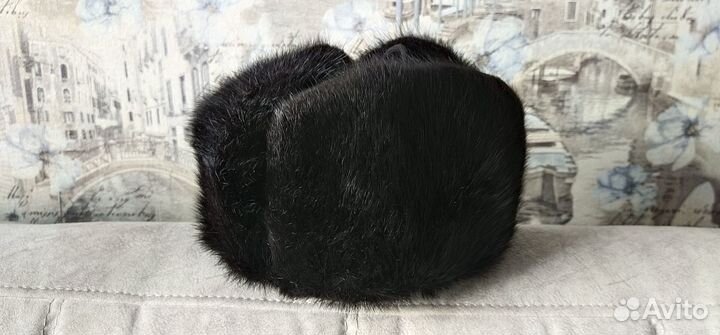 Норковая шапка мужская ушанка
