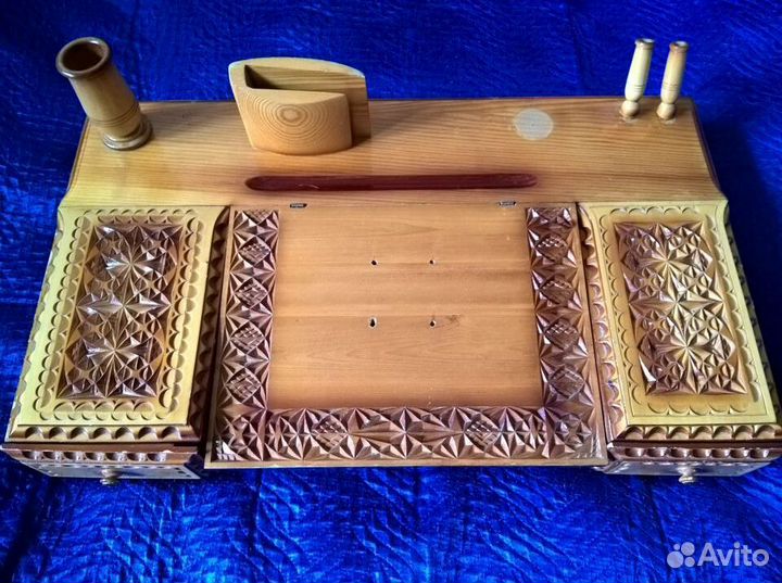 Настольный пинал из дерева ручная работа лакирован