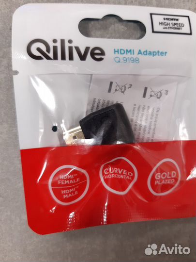 Переходник hdmi мама - hdmi папа угловой