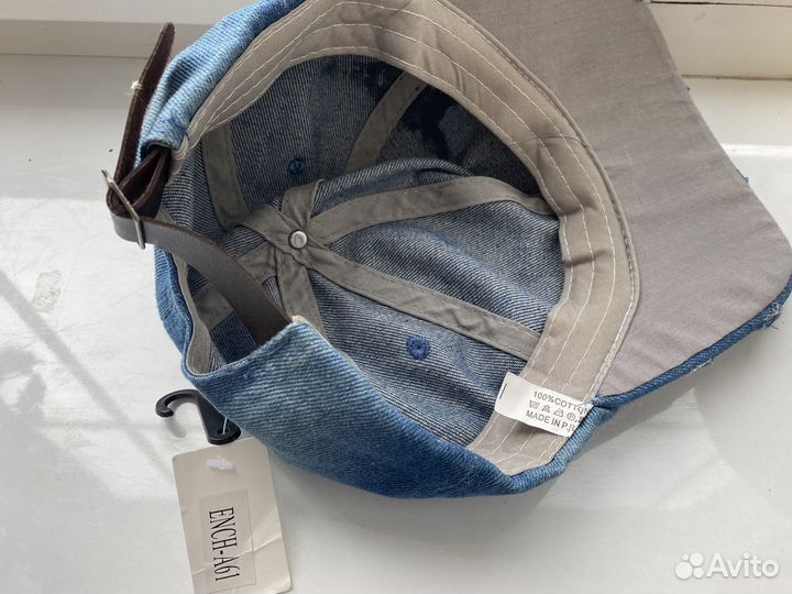 Кепка джинсовая со стразами