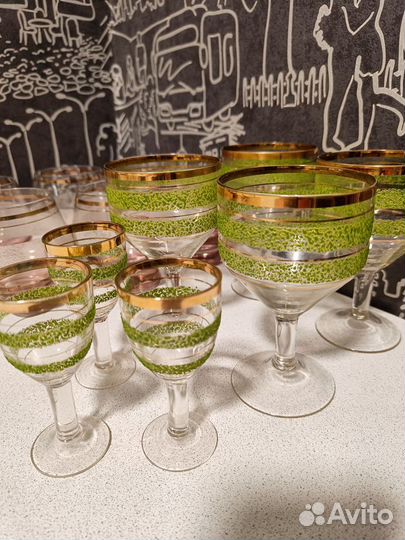 Фужеры цветное стекло СССР