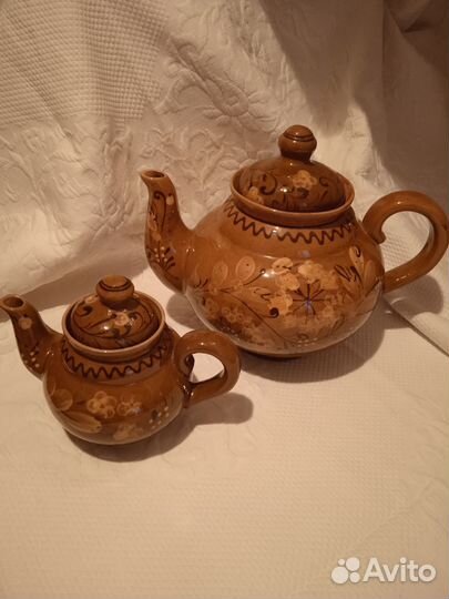 Керамика заварочный чайник. Сахарница. СССР
