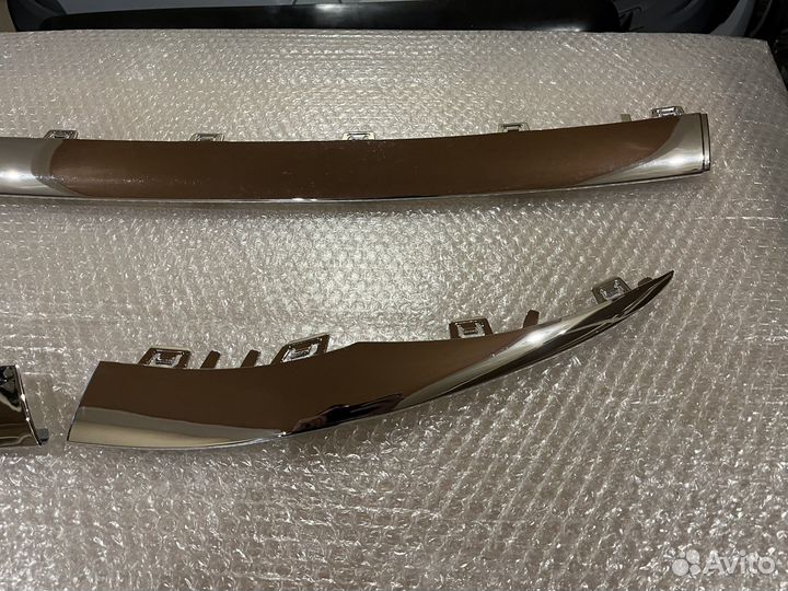 Хром накладки бампера Mercedes W205 рестайл новые