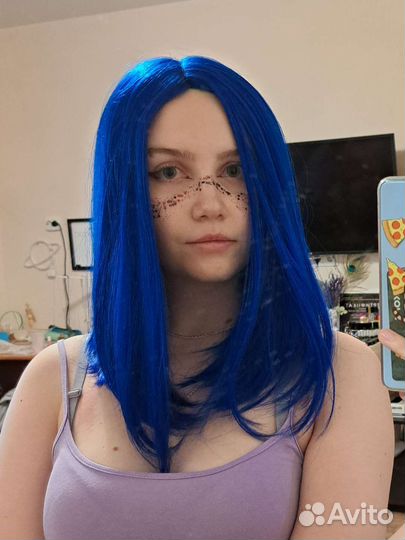 Парик синий