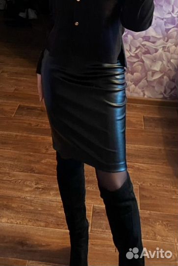Кожаная юбка
