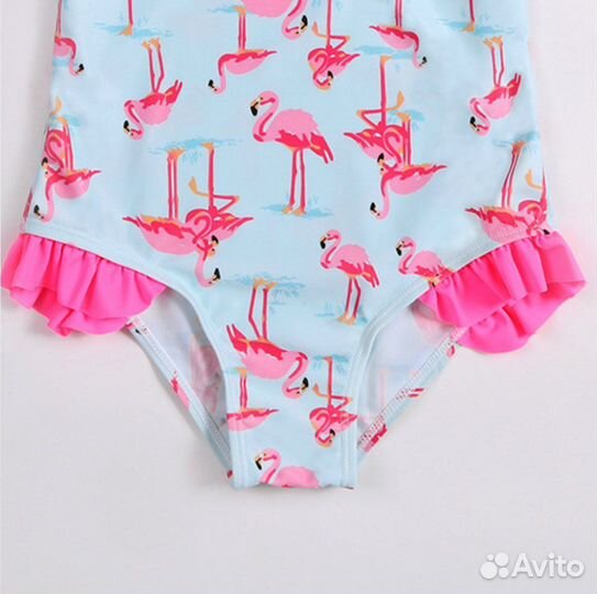 Новый детский слитный розовый купальник на девочку