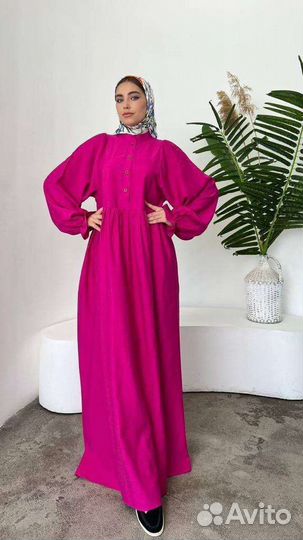 Платье с платком из муслина