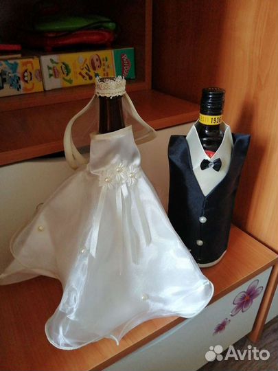 Свадебный костюм для бутылок, бутоньерки и др