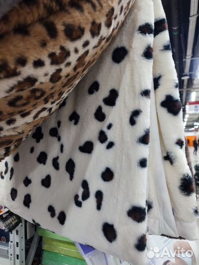 Меховой Плед с рисунком 200*220 Новый