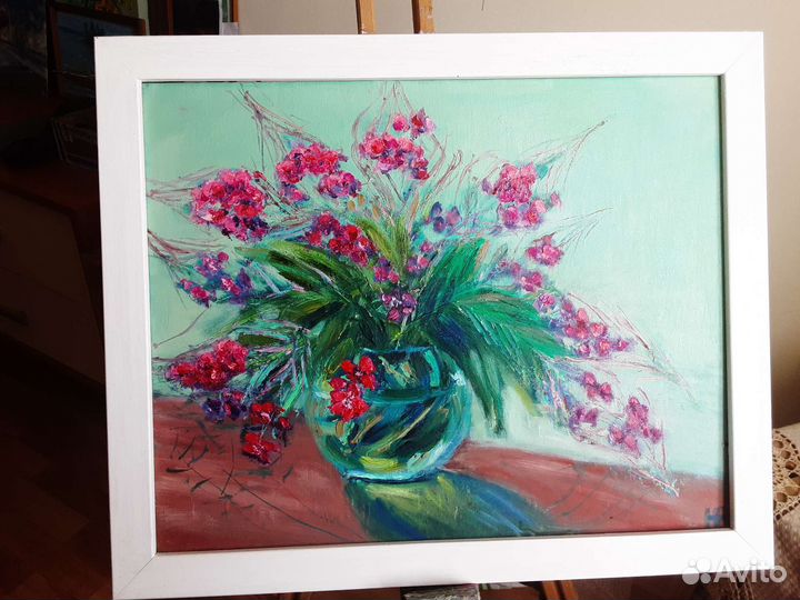 Картина маслом на холсте цветы