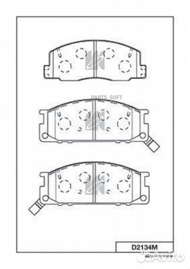Kashiyama D2134M Колодки торм.пер