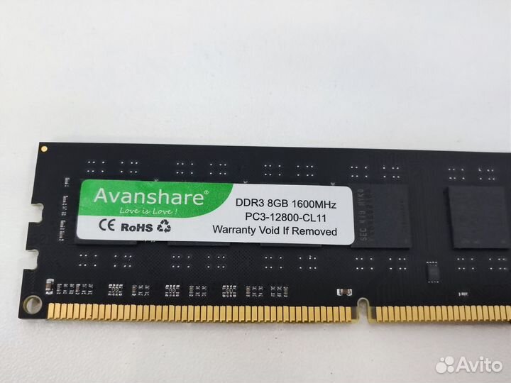 Новая оперативная память DDR3 8GB 1600Mhz